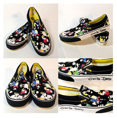 アート・デザイン・音楽 VANS BOOK Vans Circle Jerks Group Sex Sz 11 Classic Slip On Shoes Punk Rock