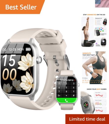 Bluetooth 5.3 Smart Watch for Men & Women - Health Monitoring & 112 Sports Modes