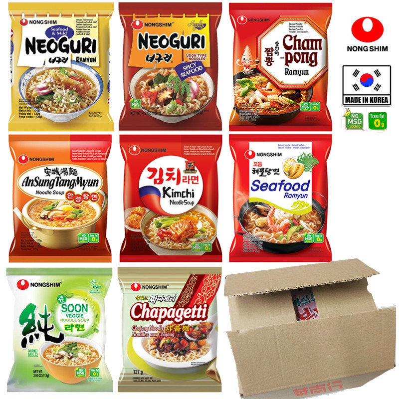 Sopa de fideos instantánea Nong Shim Ramyun Ramen caja surtida (paquete de 20 - 40)