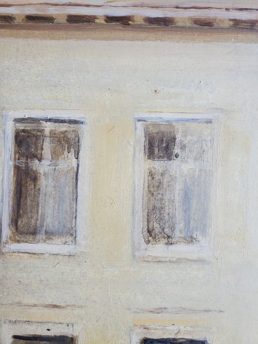 Gemälde Öl Stadt Haus Fassade Max Löw Signiert - Bild 6 von 11