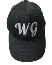 Youth WG Logo Ball Black Cap Strap Back White Adjustable Hat