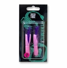 Tube Bait with jig head (2 Pack) Dynamic Lures Twitch Tube (Pink) 2"