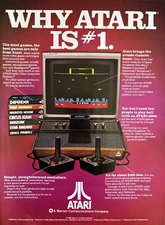 1982 Atari 2600 Video Game System Warner Space Invaders Sports Vintage Print Ad
