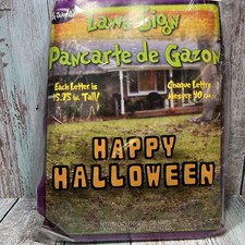 Lawn Sign Happy Halloween 15.75 Inch Letters Yard Decoration.NIP.14pcs.