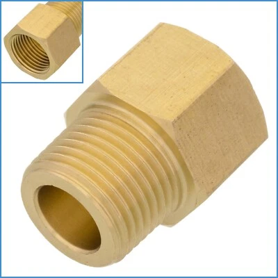 BRASS THREAD ADAPTER Brass 3/8" NPT Male To 3/8" BSP Female Adapter Pipe Fitting Connector Parallel