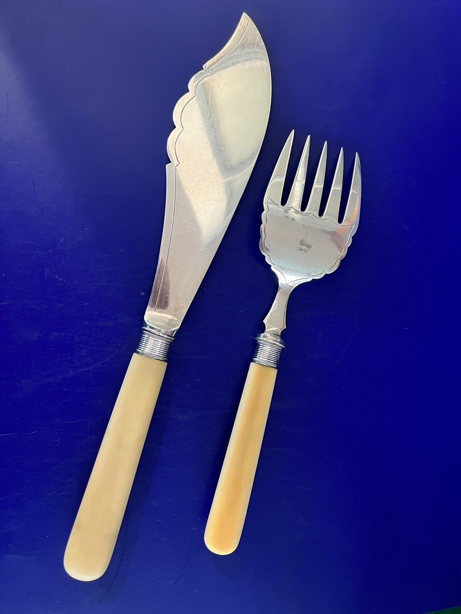 純銀  テーブルナイフ & フォーク  STERLING SILVER フランス 19世紀 純銀のシルバーナイフ＆フォークセット 4187