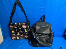 black Back pack with pockets & cat shopping satchel Wild Fable