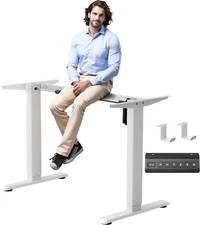 Electric Adjustable Standing Desk Frame Workstation,Up to 47.2",Ergonomic Standi