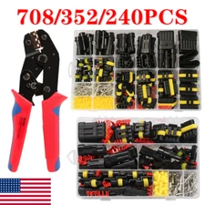 708Pcs Car Automotive Waterproof Electrical Wire Connector Plug 1-6 Pin Kit Set