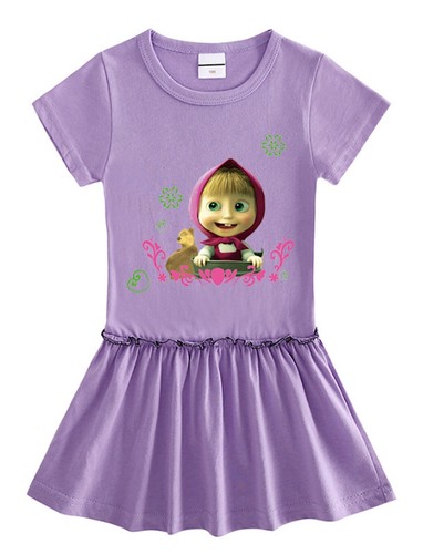 Masha Vestito Bambina Casual Cotone Girl Summer Dress Masha Bear MABDR07 - VM - Picture 19 of 20
