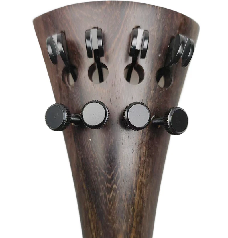 Rosewood Cello Tailpiece replacements, 4/4 Cello Tail piece with Finetuners Gut - Image 2 of 4