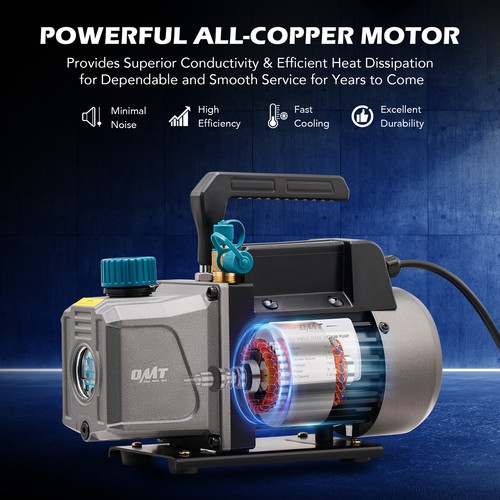 OMT Combo 3.5CFM 1/4 HP Pompa Aspirazione Aria HVAC Refrigerazione AC Collettore Manometro Set - Foto 5 di 8