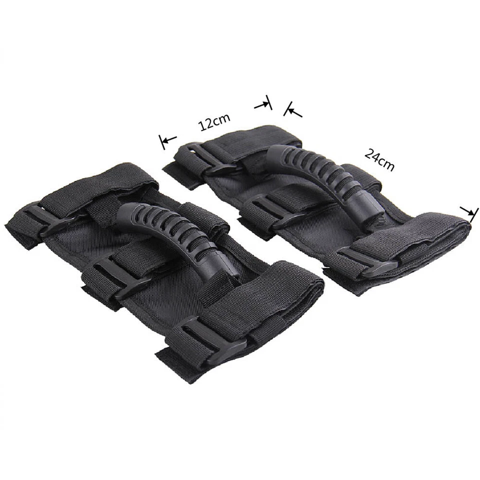 Mango de agarre de barra antivuelco negro Rugged Ridge para Jeep Wrangler Cj Yj Tj Jk X13505.04 Foto 2 de 4