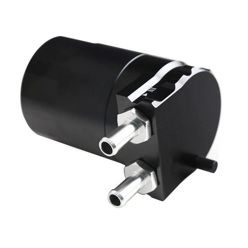 Car Black Baffled Aluminum Oil Catch Can Reservoir Tank Oil Tank Filter Adapters - Изображение 4 из 4