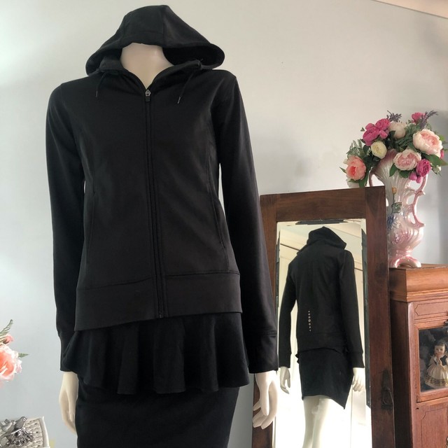 black hooded jumper