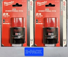 For Milwauk 48-11-2430 M12 LITHIUM 3.0Ah Compact Battery 2Pack