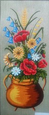 Needlepoint tapestry painted canvas 18.623 - Flowers. 12"x24" GobelinL