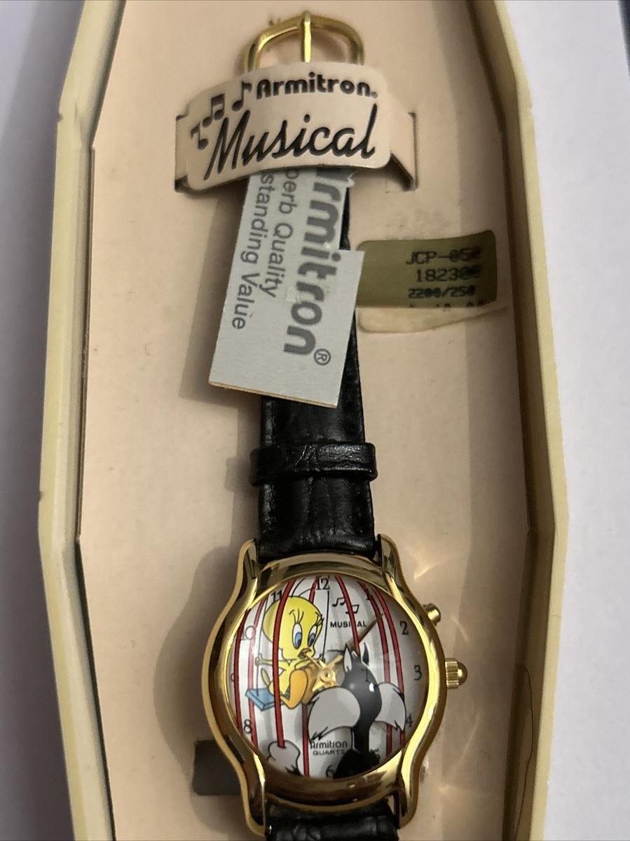 1994 Armitron Looney Tunes MUSICAL WATCH Tweety Bird  display picture 2