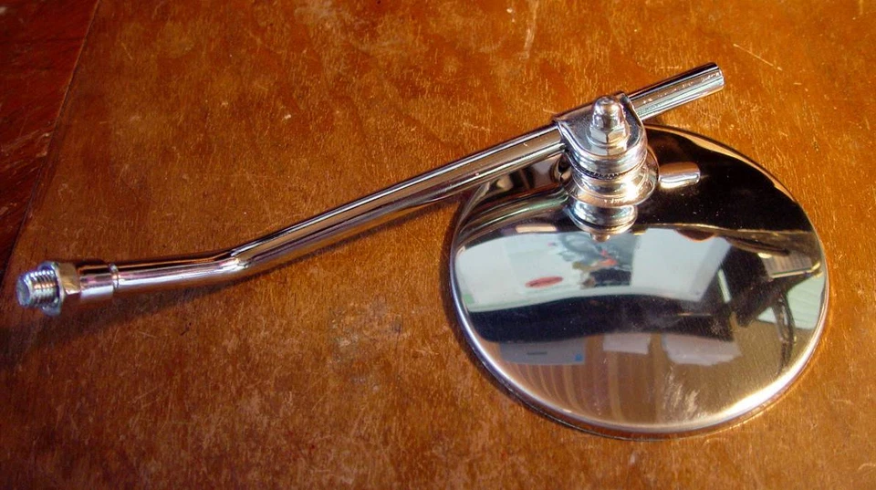 Espejo redondo Norton Commando 1973-77, (1) izquierdo/derecho, 4", Reino Unido Foto 2 de 4