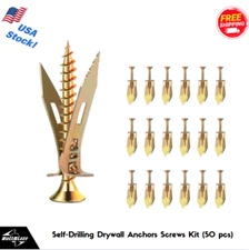 Durable Self-Drilling Anchors: Metal construction with precision threading ensur