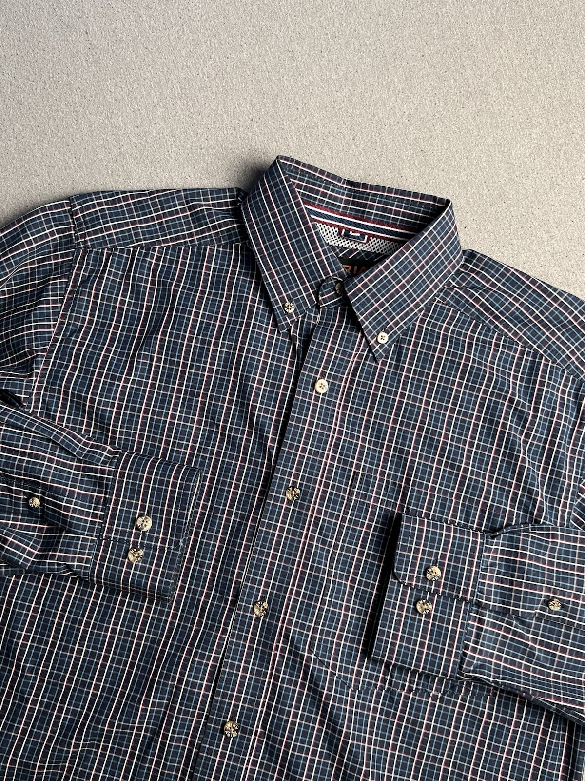 Ariat Shirt Men’s S Blue Check Plaid Long Sleeve Button Down Pro Series Western