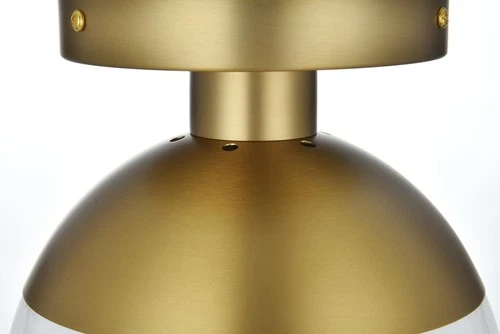 Elegant Lighting LD6050 Eclipse 8"W Semi-flush Globe Ceiling - Chrome - Picture 6 of 12