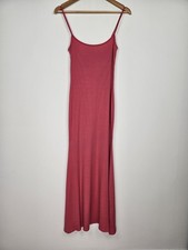 Reformation - Pink Ribbed Spaghetti Strap Maxi Dress - Medium
