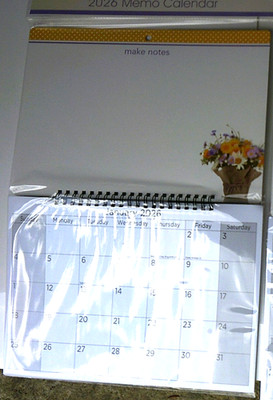 2026 Spiro Memoboard Wandkalender Organizer beschreibbar abwischbar, Design; FLORAL