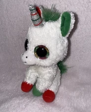 TY Beanie Boos TySilk Candy Cane 6" Unicorn Plush Stuffed Animal No Hang Tag