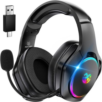 Wireless Gaming Headsets for Ps5 Ps4 PC, 2.4Ghz USB & Type-C Gaming Headphones,