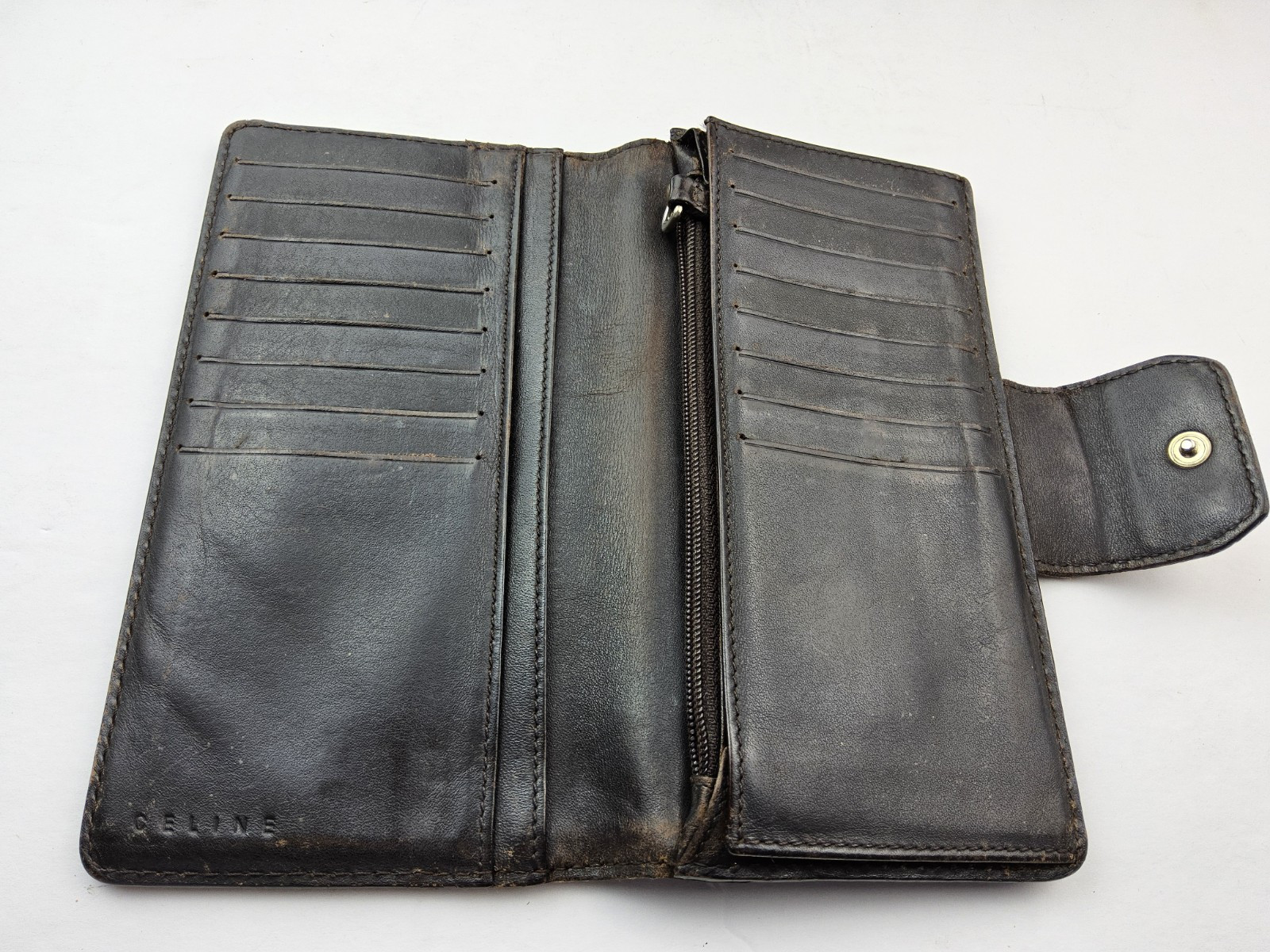 CELINE Logo Macadam Pattern Full Size Snap Wallet - image 6