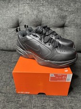 Nike Air Monarch IV 4E Wide Triple Black Walking Shoes Mens Size 12 416355-001