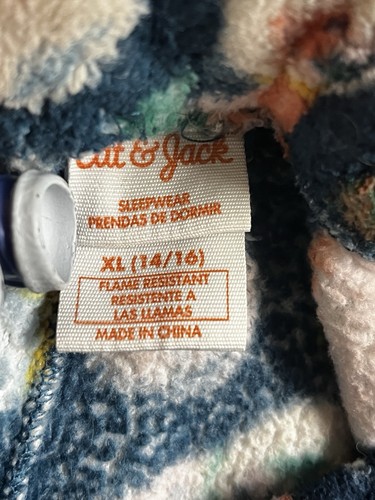 Cat & Jack Girl's Fleece Pajama Set Lounge Green Dogs Space Size XL (14-16) - Picture 4 of 8