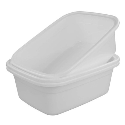 3pack 18 Quart Dish Pan Wash Basin Large Dish Tub White