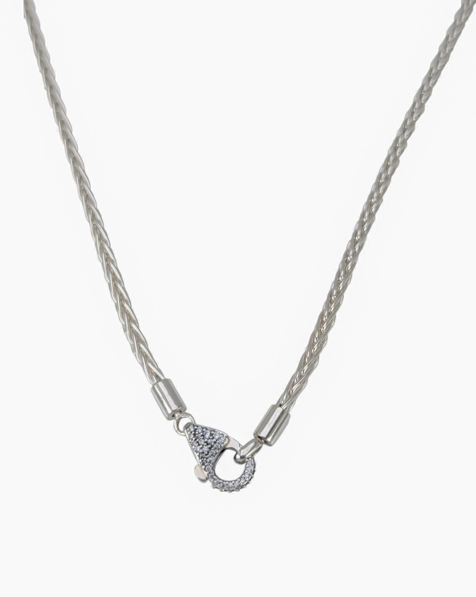 NEW 100% Authentic PANDORA 925 Ale Pave Clasp Foxtail Chain
