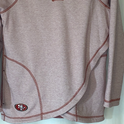 Tommy Bahama San Francisco 49er Womens 1/4 Zip Reversible Sweatshirt Red M - Picture 9 of 11