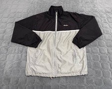 Ellesse Women  s Track Jacket Windbreaker Black Grey Full Zip Size L