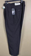 David Taylor FlexSlax Dress Pant Men 38x29 Black Wool Blend Stretch Sears NWT