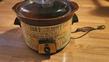 Vintage 70's 5.5 Qt Slow Cooker Crockpot Montgomery Ward 86-46532 Retro Tested 
