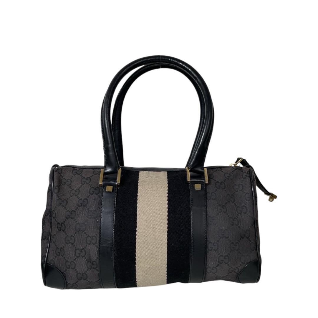 Gucci Mini Boston Shelly GG Canvas Shoulder Bag with Lock Fittings 4503 Pre-Owned