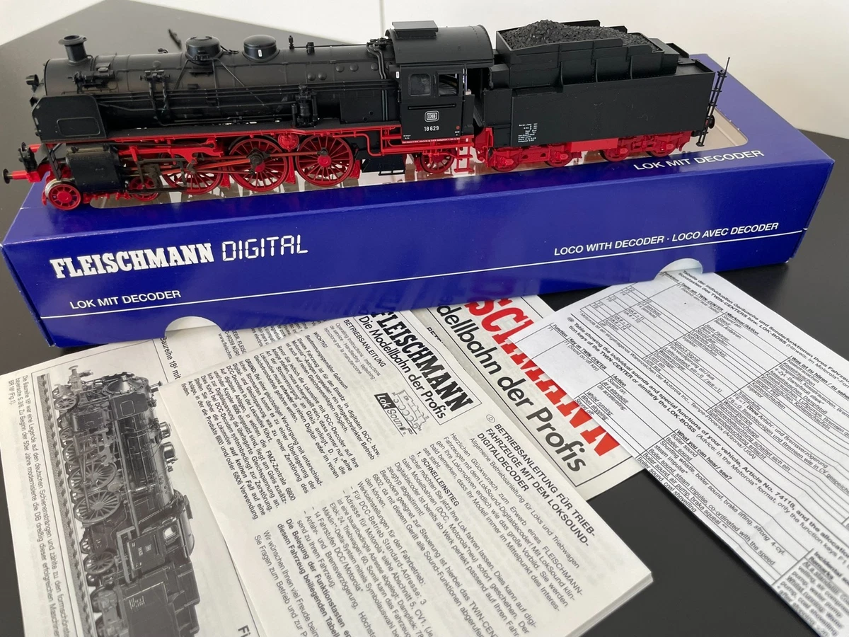 Fleischmann 74118 Dampflok BR 18.6 DB Ep. III DCC ESU Lok-Sound ab Werk neu!