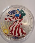 US Mint American Eagle 2000 Colorized 1 oz .999 Fine Silver Coin