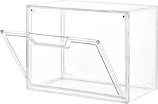 Stackable Storage Bins,Clear Acrylic Display Case, Large, Transparent 