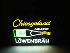 Vintage Chicagoland Calls for Lowenbrau Lighted Beer Sign Lights Up 20" X 15-1/2