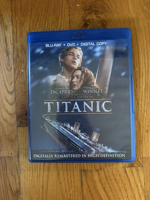 Titanic Blu-ray + DVD + Digital Copy Remastered James Cameron DiCaprio NR