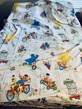 Vintage Sesame Street Twin Flat Fitted Sheet Set JC Penny Muslin Sheets . Cool