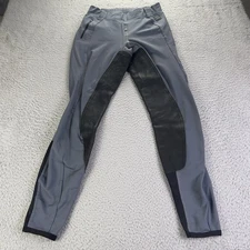 FITS PerforMAX Leather Riding Breeches Womens Medium Gray Equestrian Pants