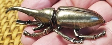 SHADOWBOX MINIATURE-CHINESE BRASS  BEETLE # HIDEOUS FIGURINE