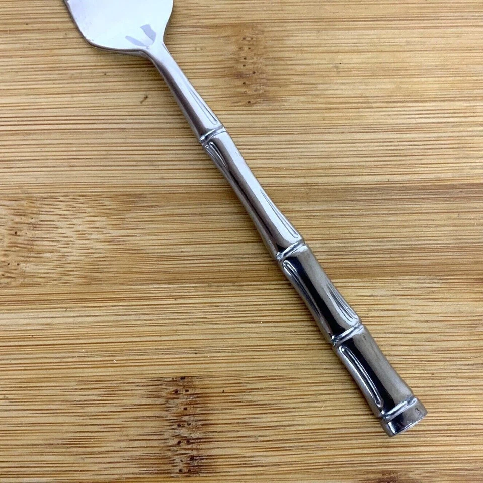 Lifetime Cutlery IC Bamboo Set of 4 Salad Forks Stainless Steel Flatware Japan - Image 3 of 4