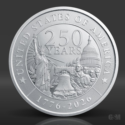 #ad 1 oz U.S. 250th Anniversary Silver Round .999 Fine bullion No Capsule $48.70